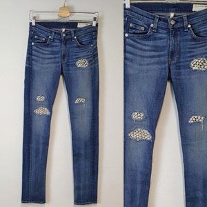 Rag & Bone Crochet Lace Skinny Jeans Size 27